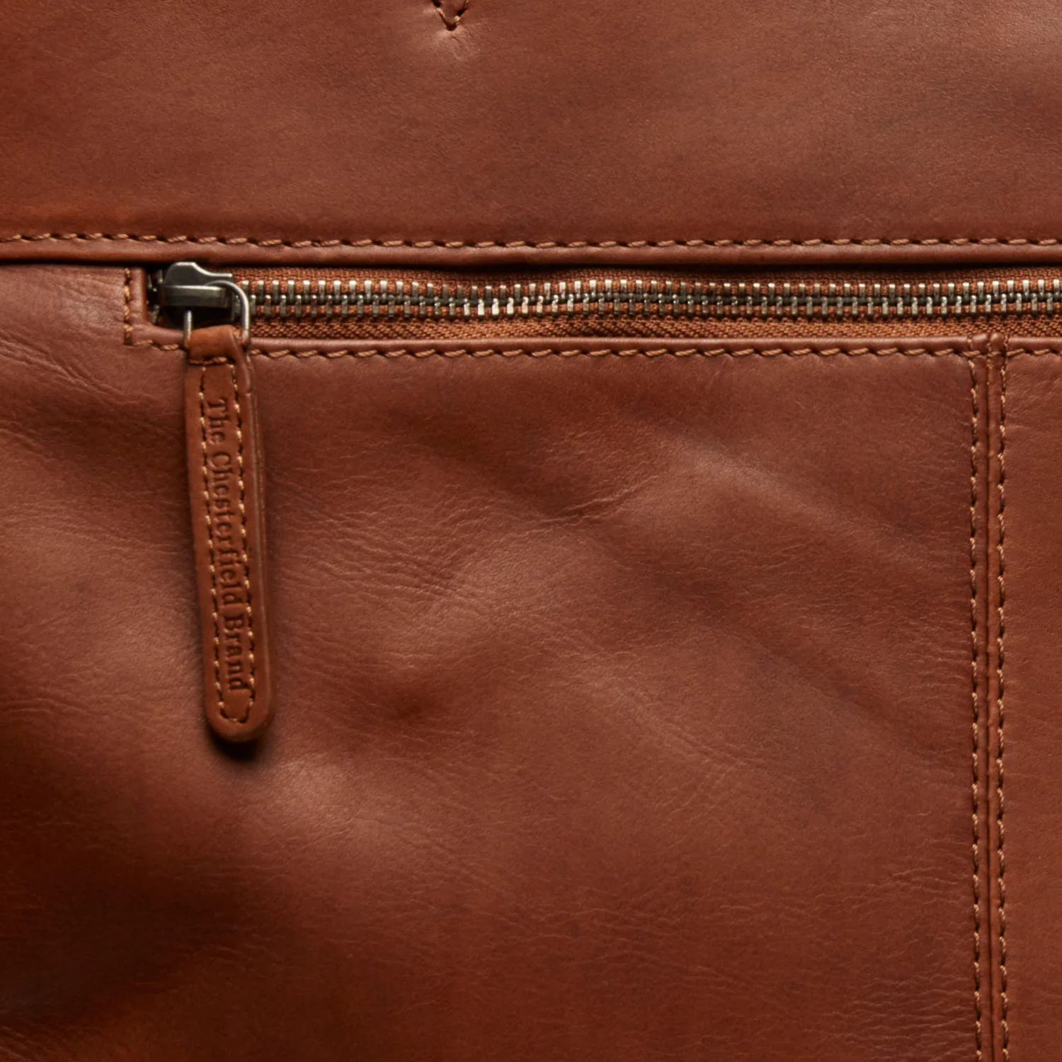 Leather Shopper Cognac Berlin - Image 6