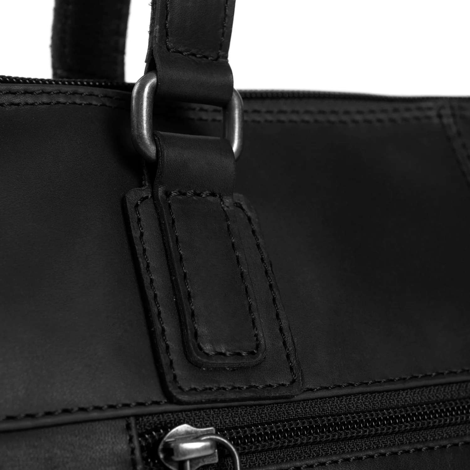 Leather Shoulder Bag Black Flint - Image 3