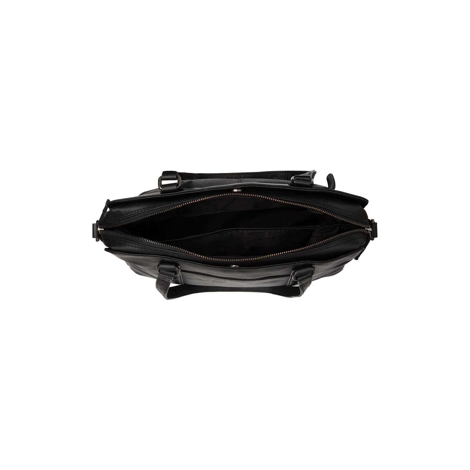 Leather Shoulder Bag Black Pretoria - Image 4