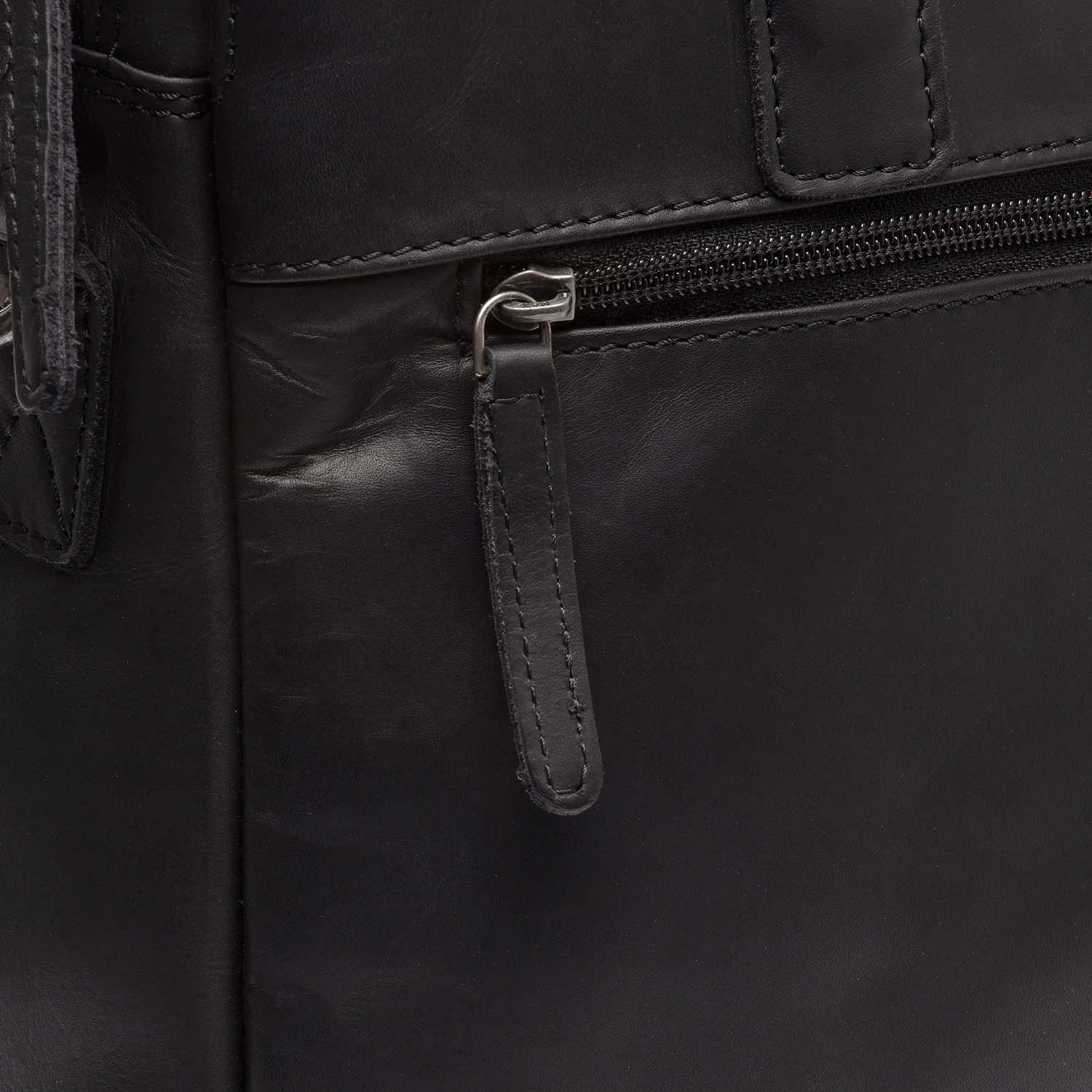 Leather Shoulder Bag Black Pretoria - Image 5