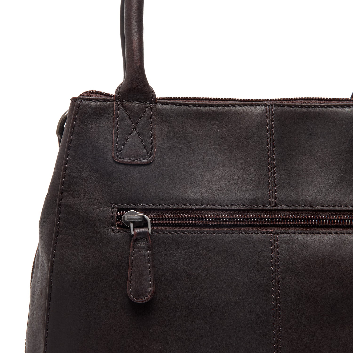 Leather Shoulder Bag Brown Solvin - Image 3