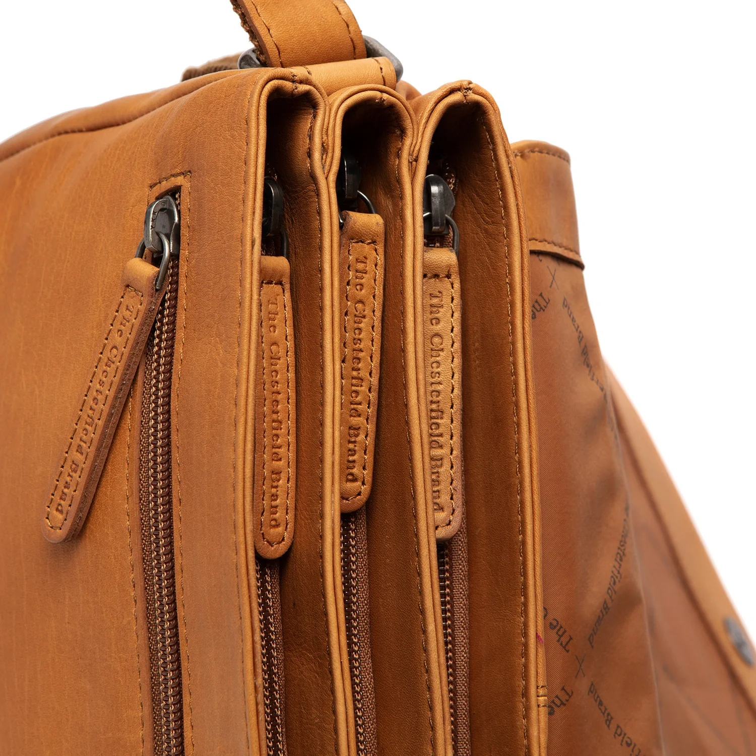 Leather Shoulder Bag Cognac Millie - Image 3