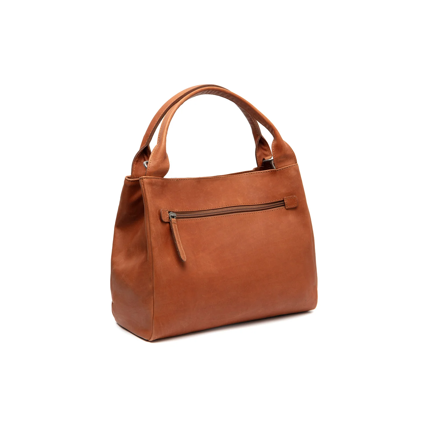 Leather Shoulder Bag Cognac Tenara - Image 6