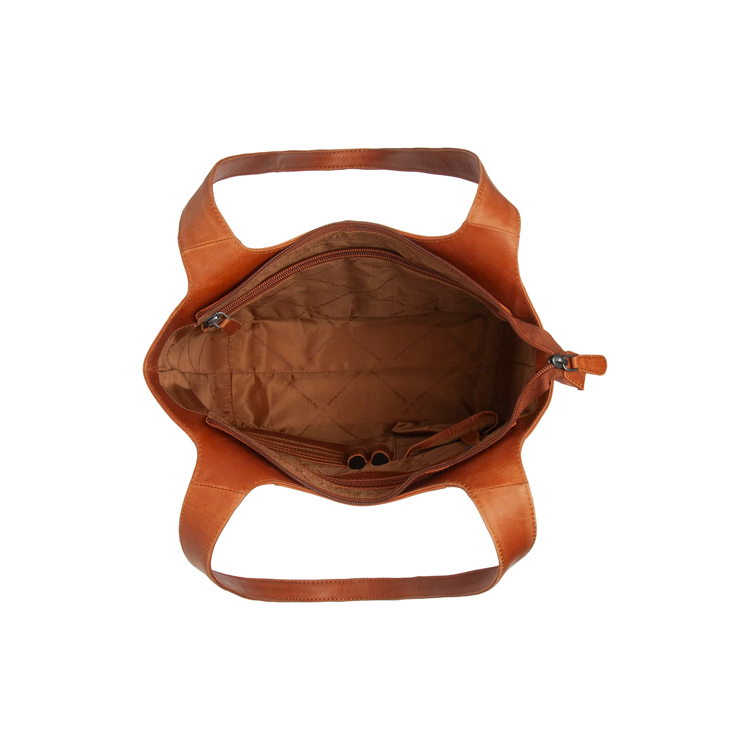 Leather Shoulder Bag Cognac Tofino - Image 4