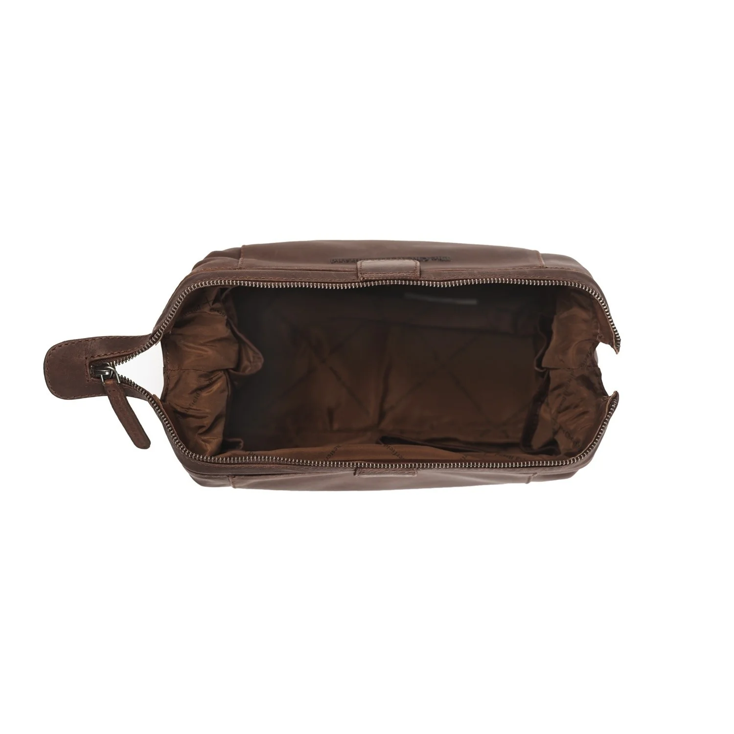 Leather Toiletry Bag Brown Vince - Image 3