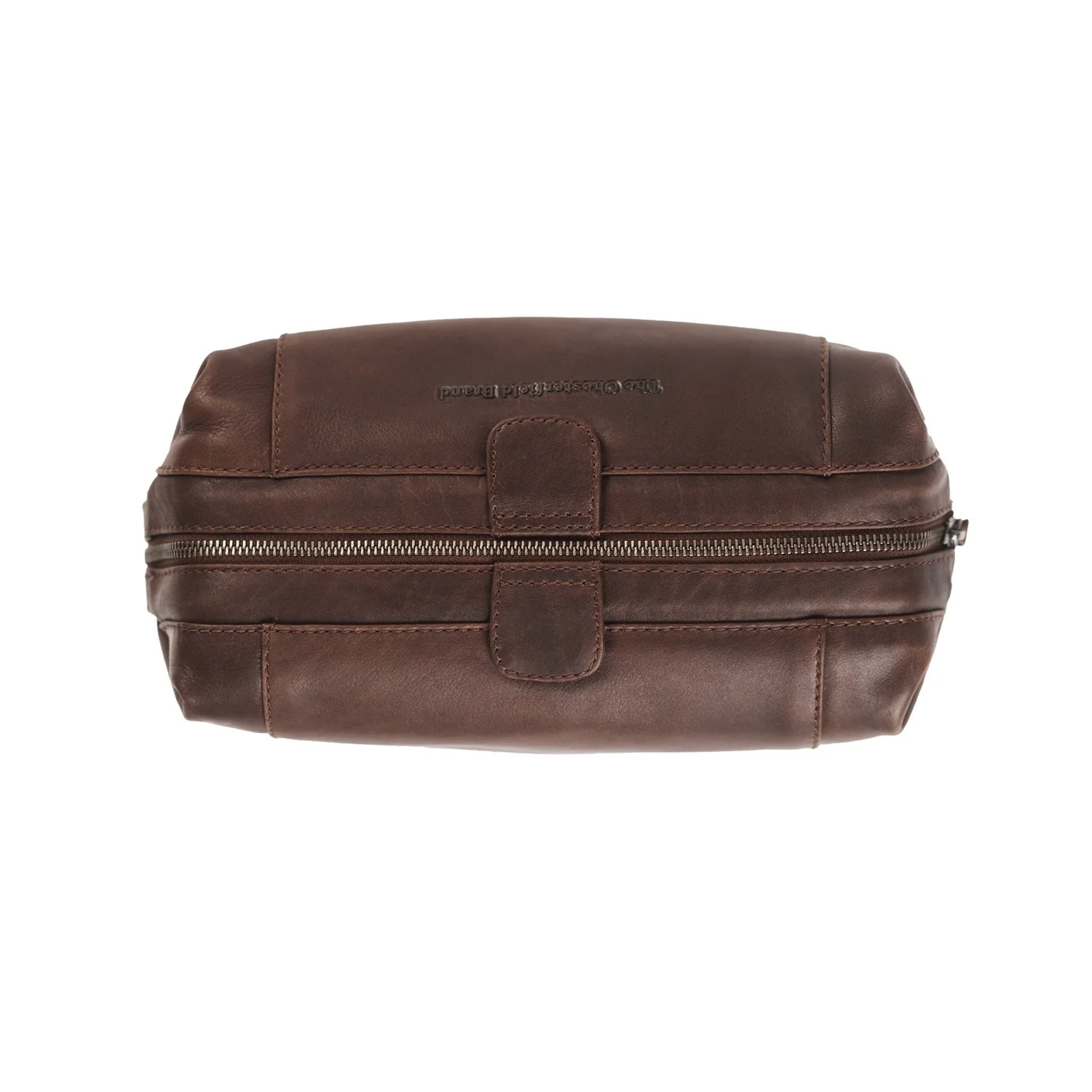 Leather Toiletry Bag Brown Vince - Image 4