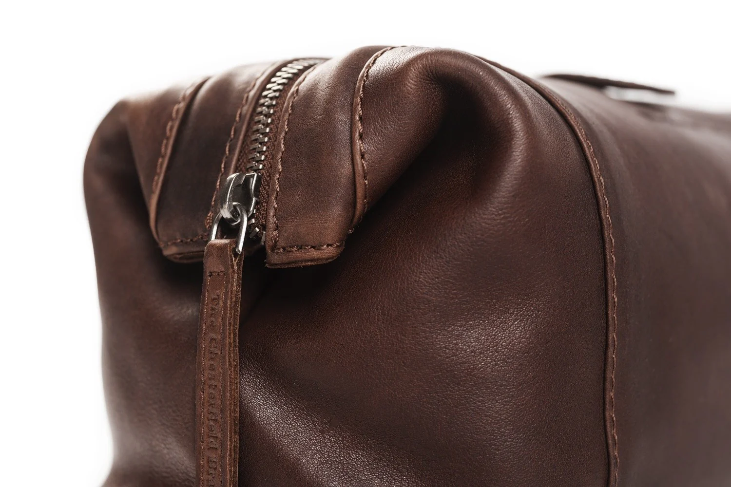Leather Toiletry Bag Brown Vince - Image 5
