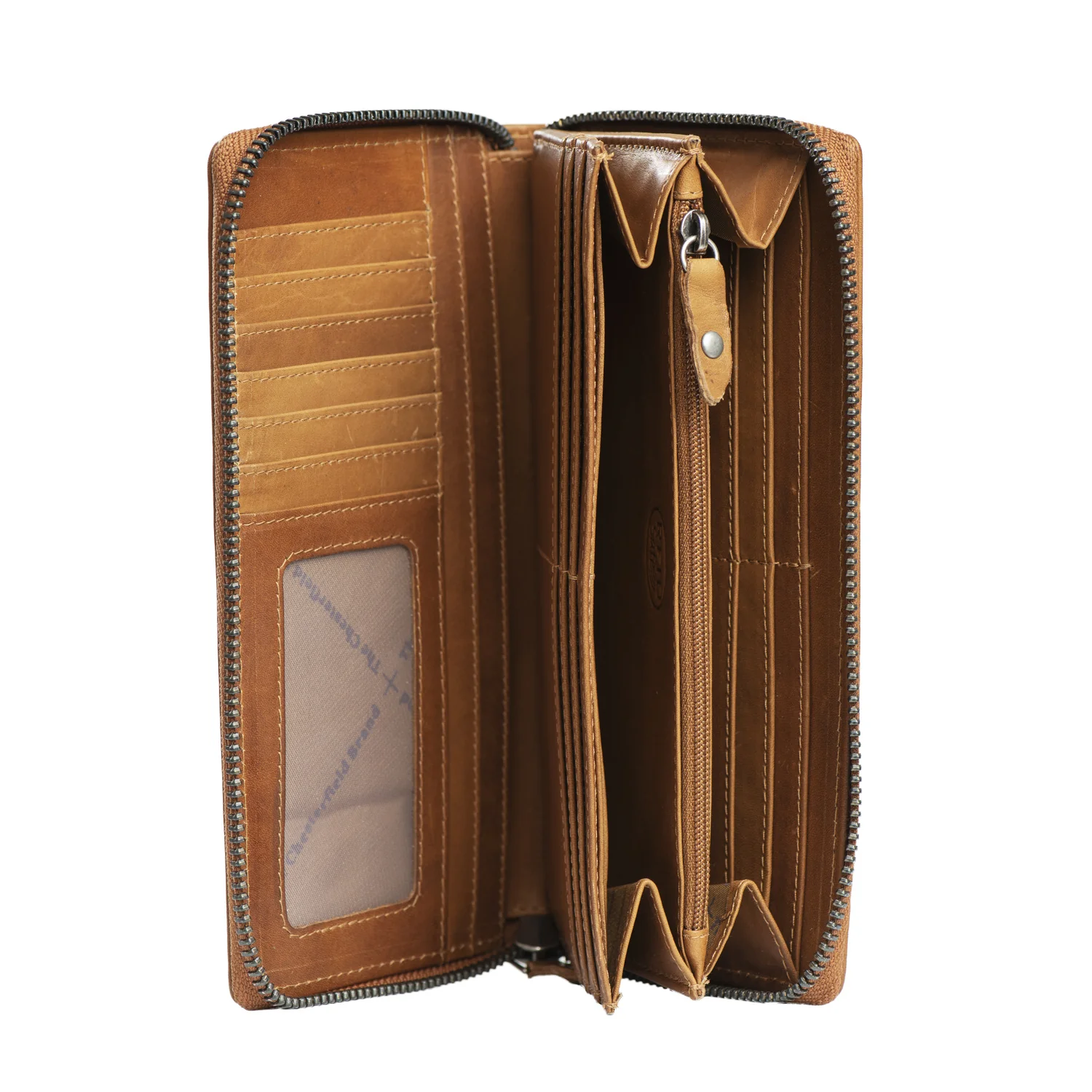 Leather Wallet Cognac Halle - Image 3