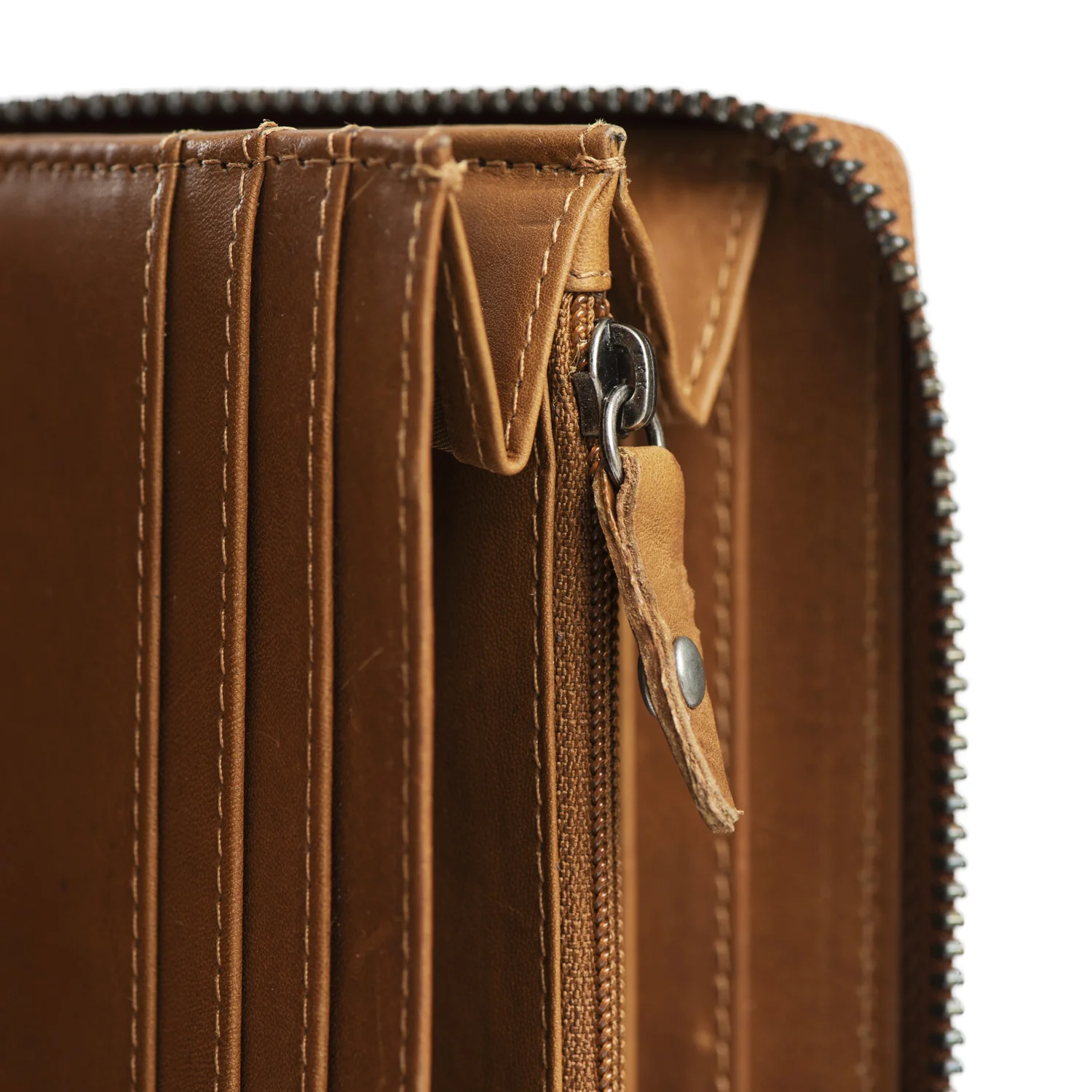Leather Wallet Cognac Halle - Image 4