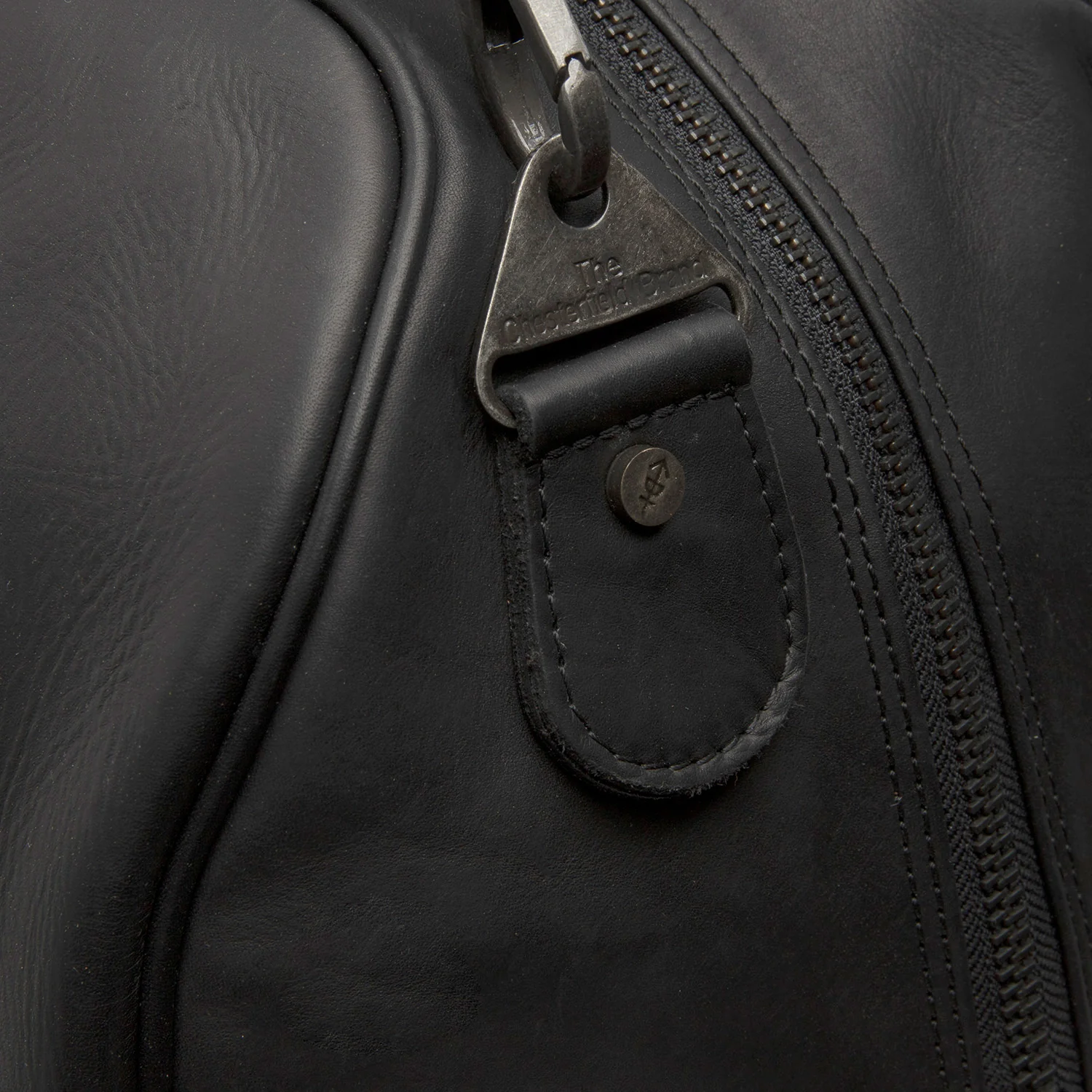 Leather Travel Bag Black William - Image 4