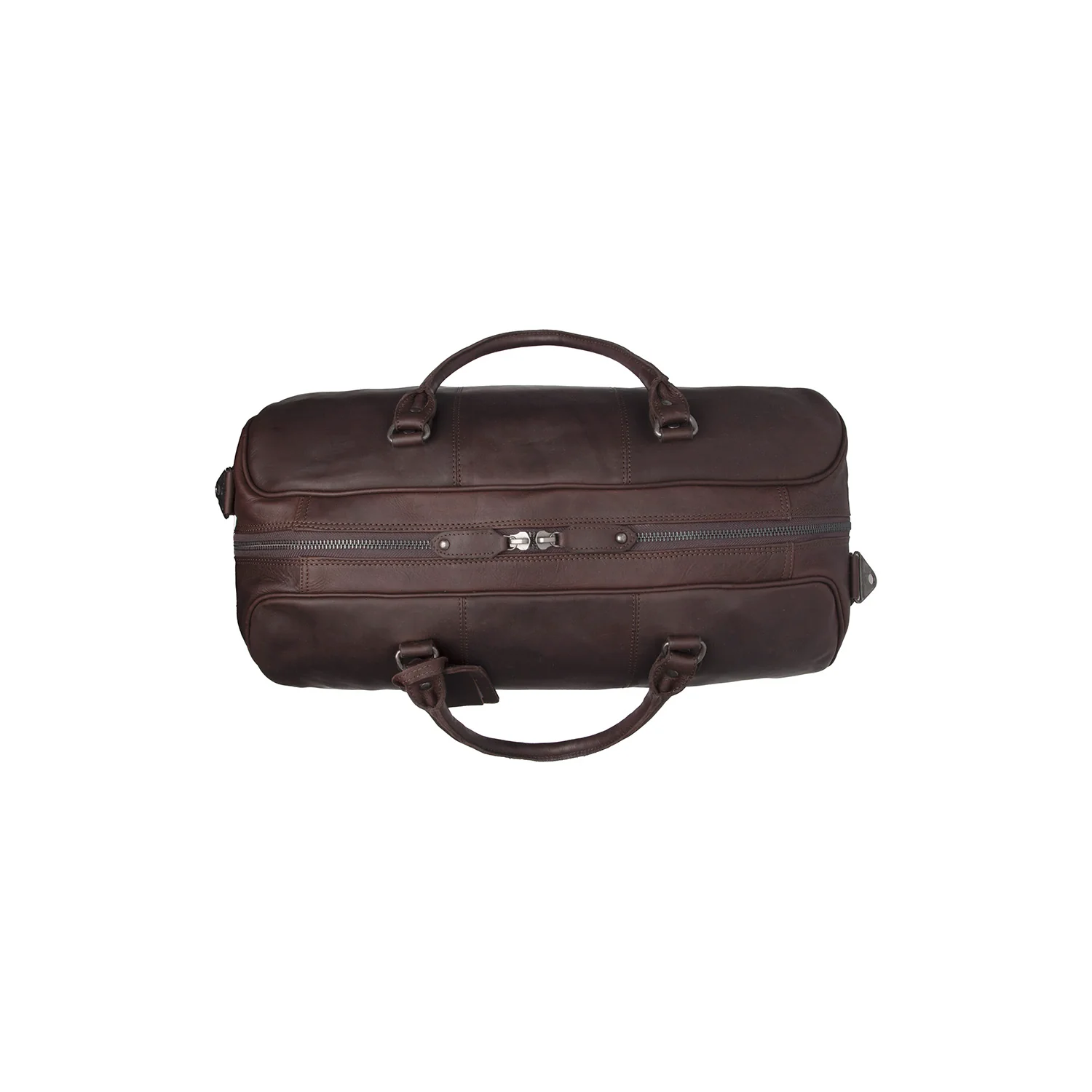 Leather Travel Bag Brown William - Image 5