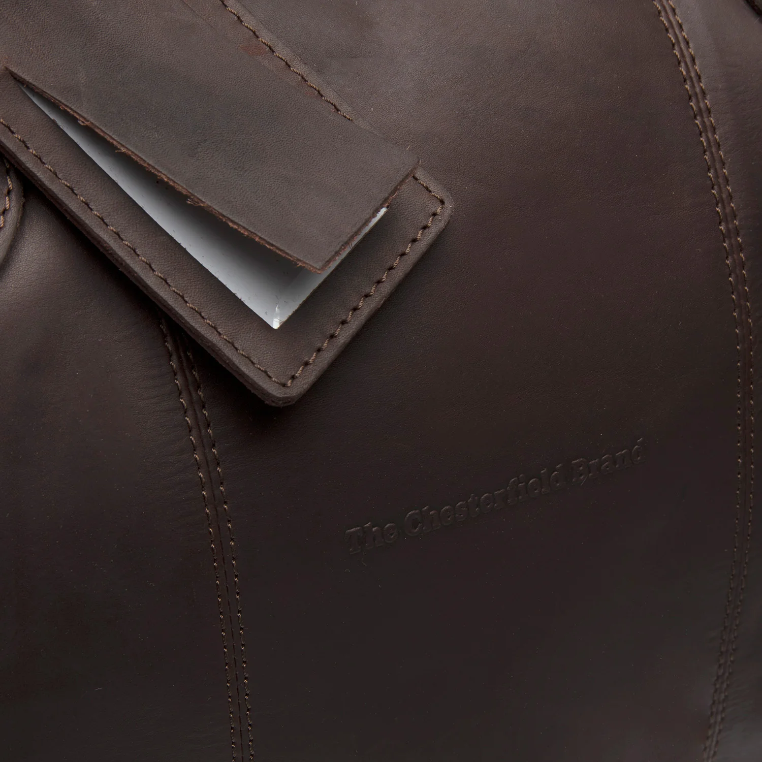 Leather Travel Bag Brown William - Image 7