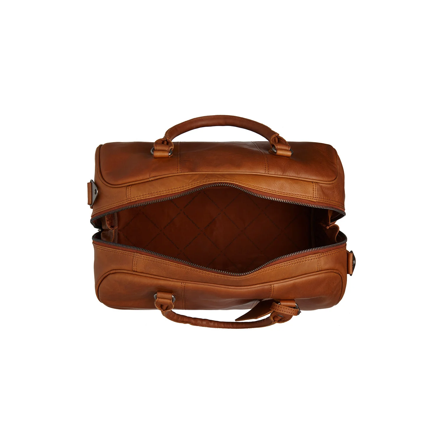 Leather Travel Bag Cognac Liam - Image 7