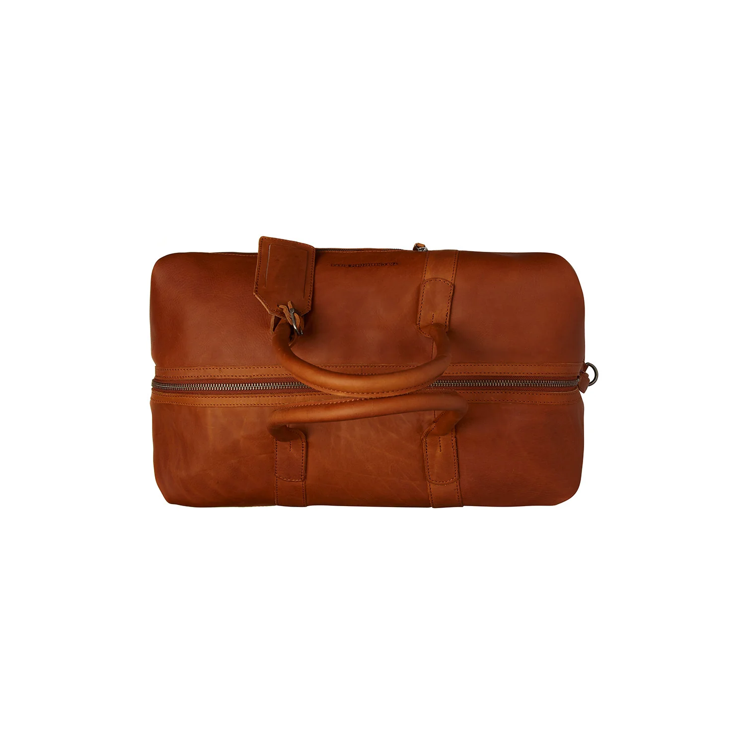 Leather Travel Bag Cognac Portsmouth - Image 4